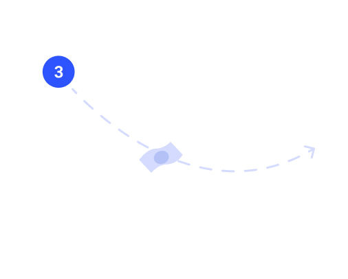 Flecha indicando avance en proceso de envío